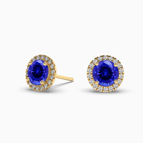 blue sapphie diamond earrings