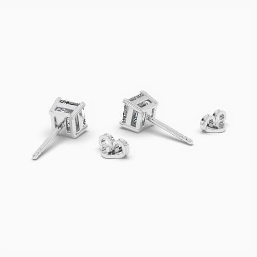 Silver stud earrings