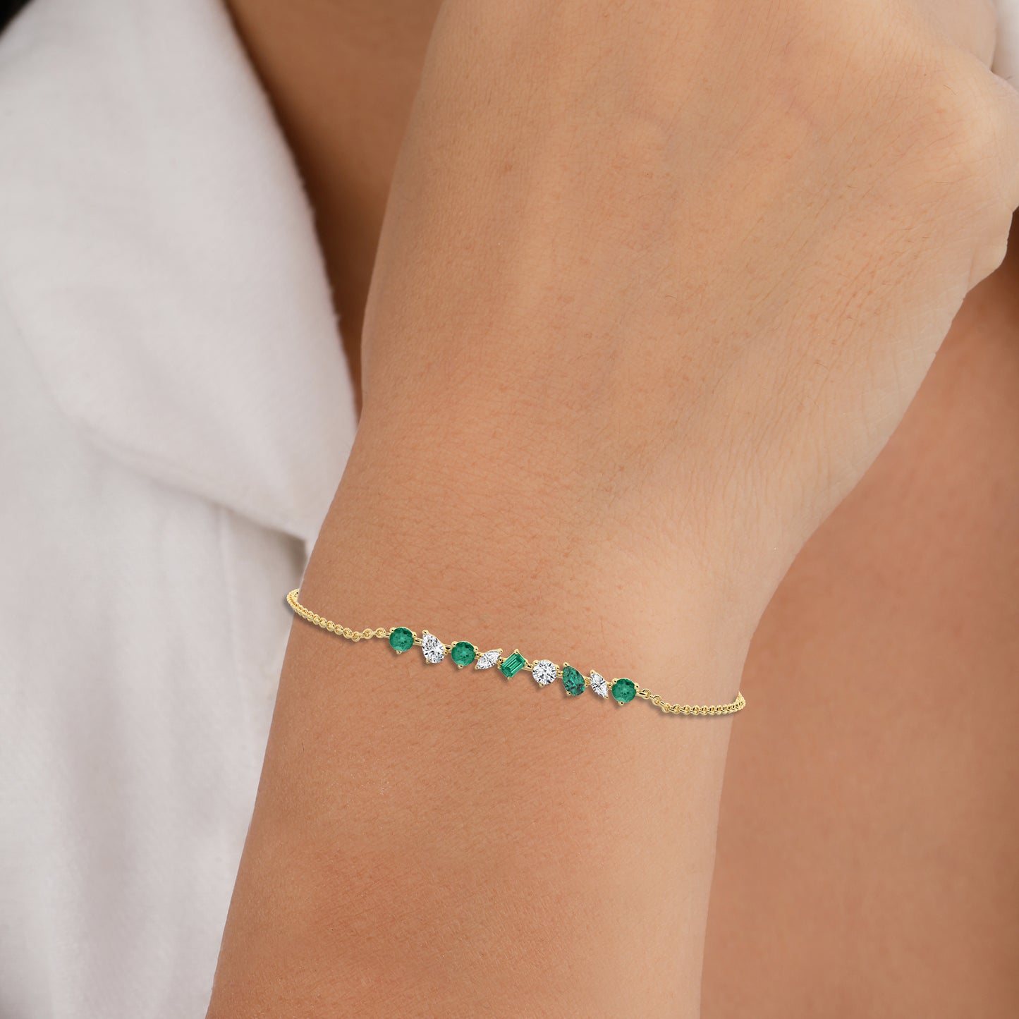 green diamond bracelet