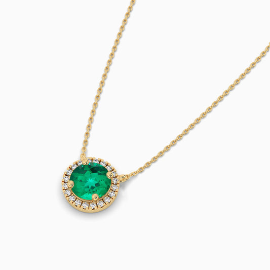 green stone diamond necklace