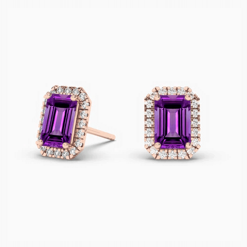 amethyst stud earrings