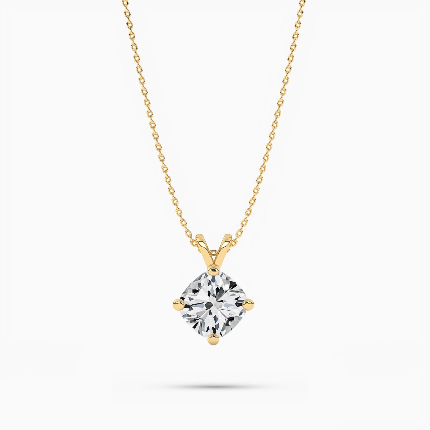 Cushion SOlitaire Necklace