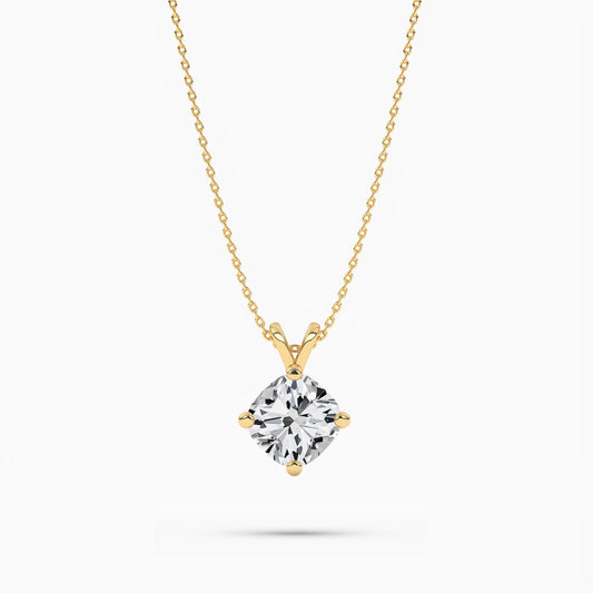 Cushion Solitaire Necklace