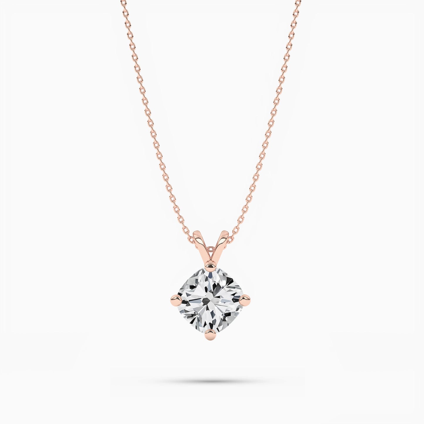 Cushion SOlitaire Necklace