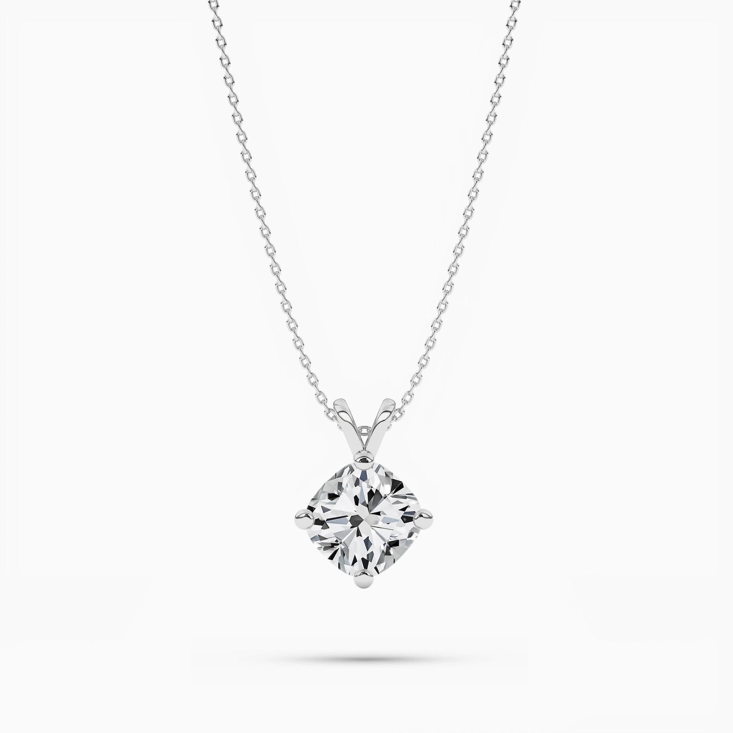 Cushion SOlitaire Necklace