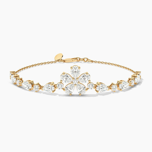 flower diamond ring yellow gold