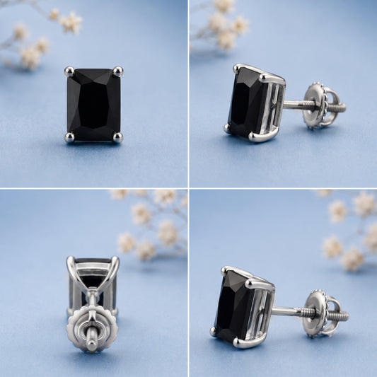 Black diamond earring