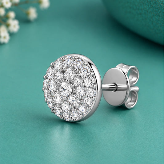 Moissanite stud earring