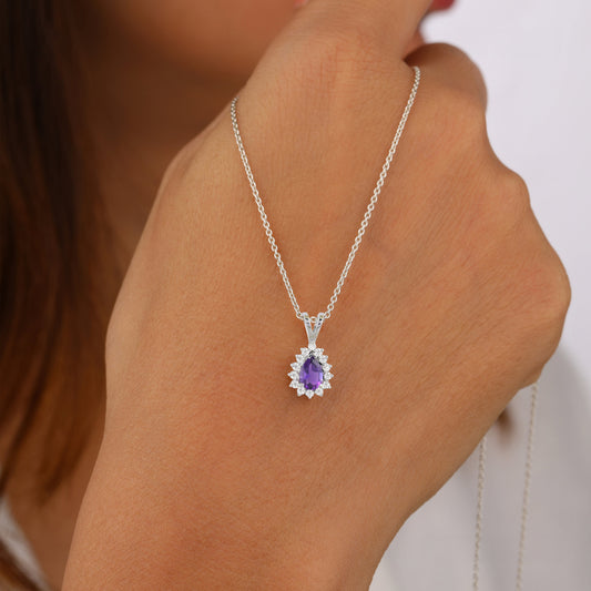 amethyst pendant silver