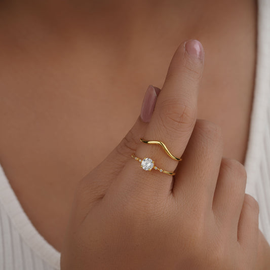 solitaire round diamond ring