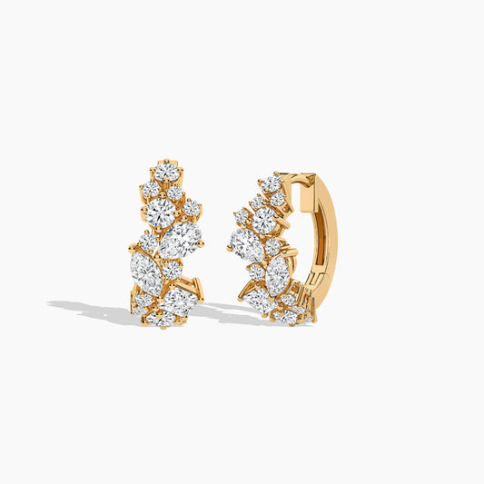 small diamond hoop earrings