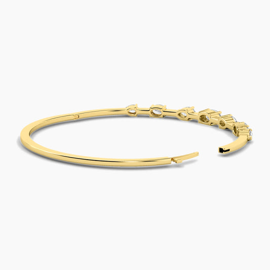 Cluster Diamond Bangle Bracelet