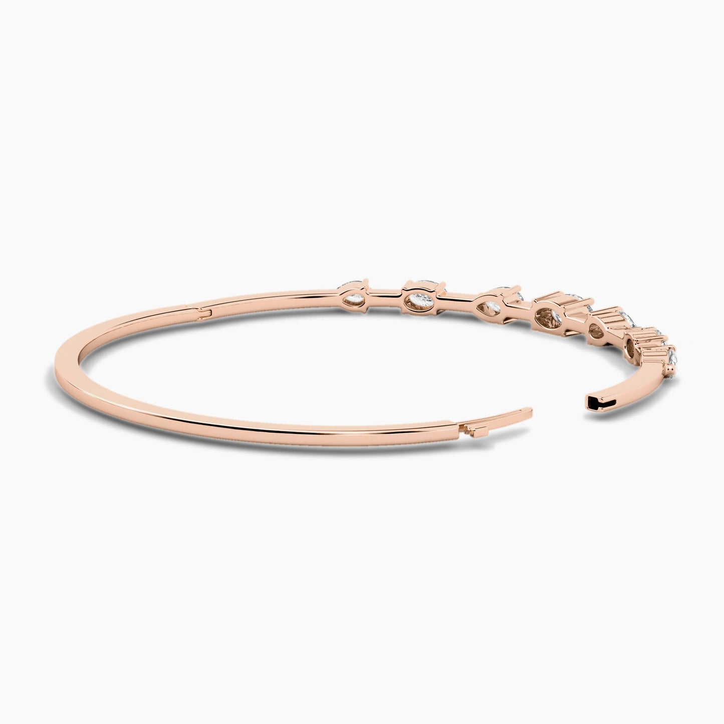Cluster Diamond Bangle Bracelet