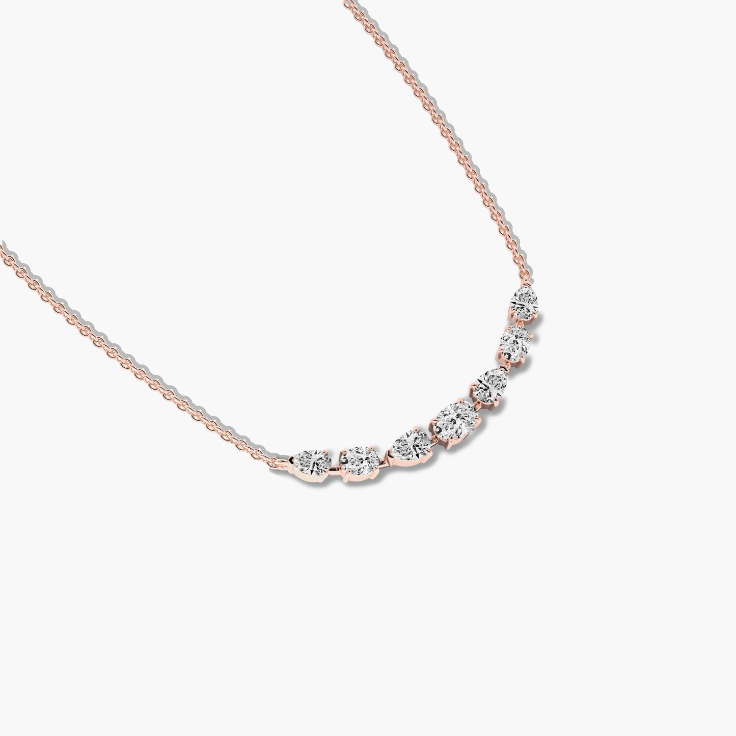 Silver Diamond Necklace Womens