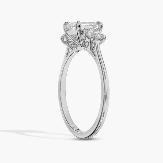 silver gold engagement ring