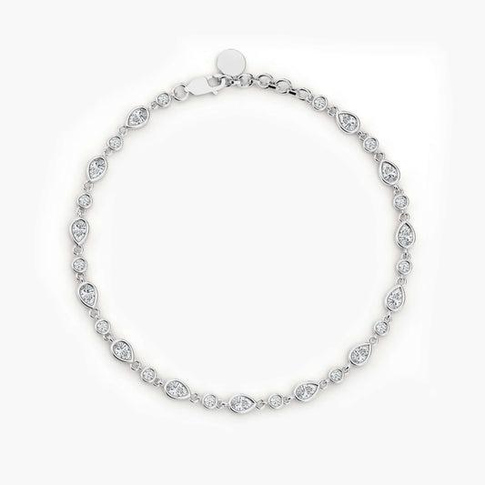 Pear and Round diamond bracelet