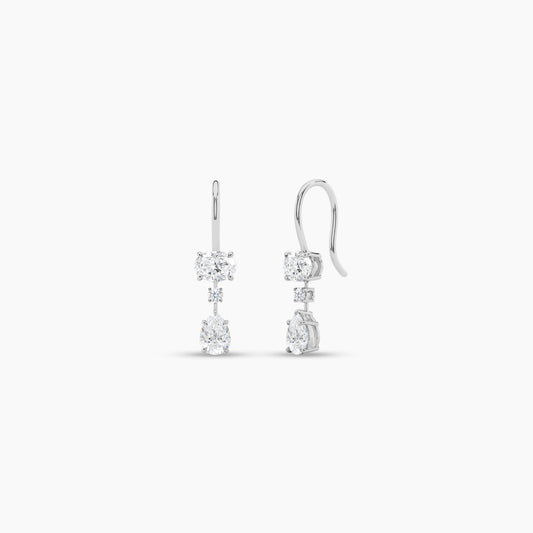 silver drop earrings