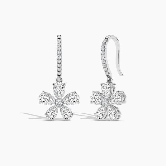 Floral dangler earrings