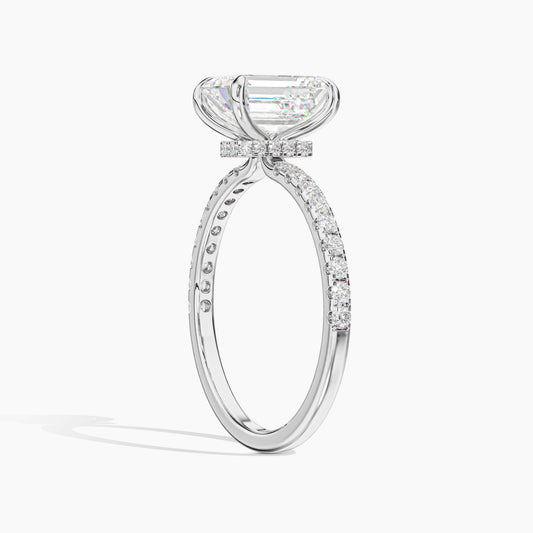 single solitaire diamond ring white gold plated