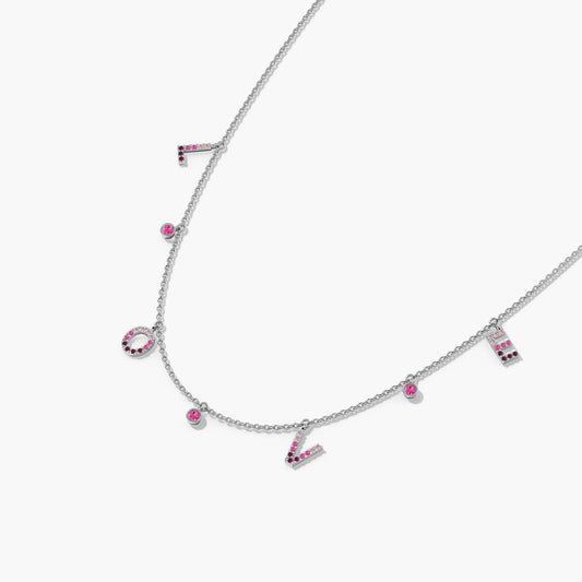 LOVE initial necklace