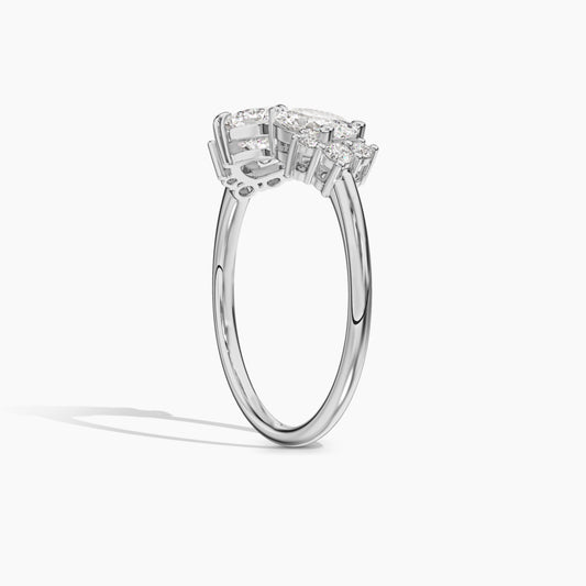 silver oval engagement rings