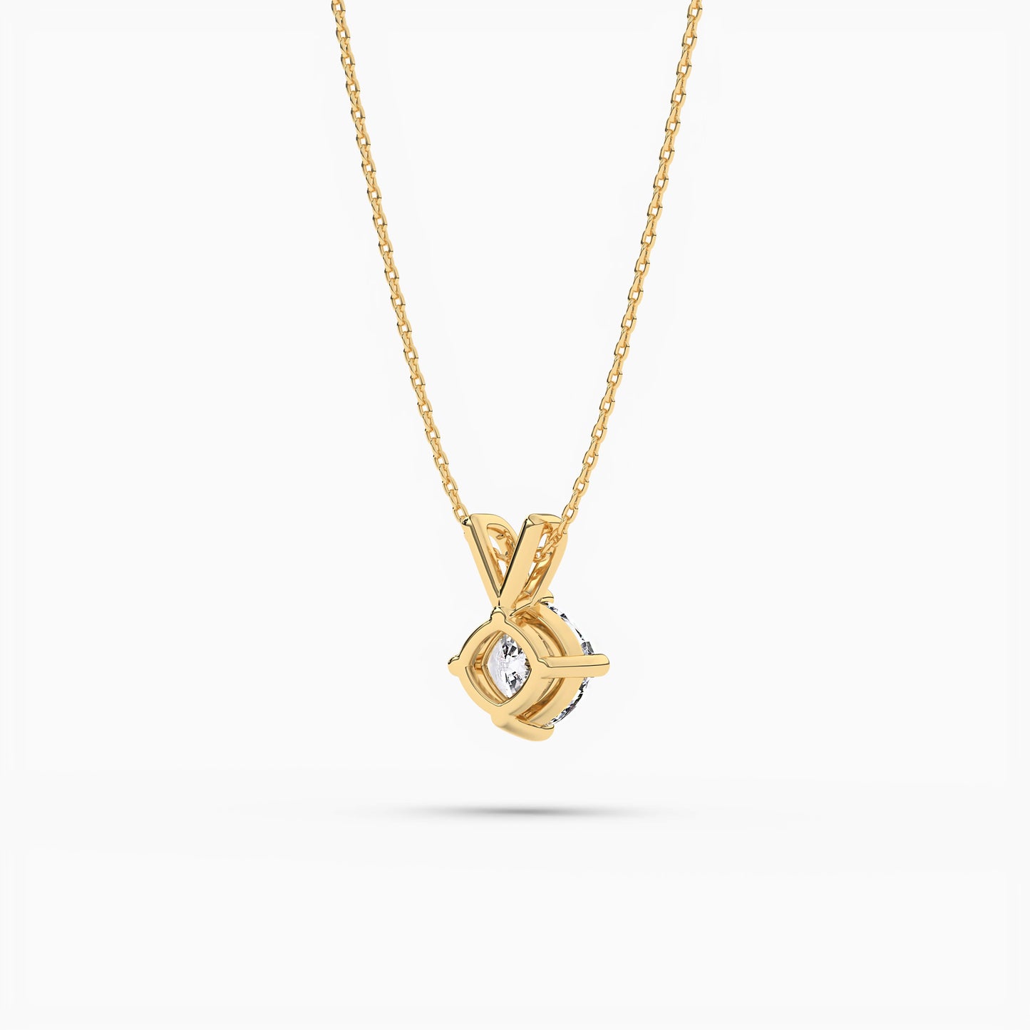 Cushion SOlitaire Necklace