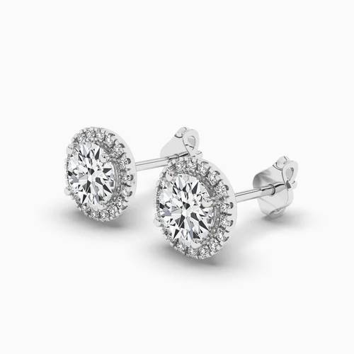 Womens Silver Stud Earrings silver