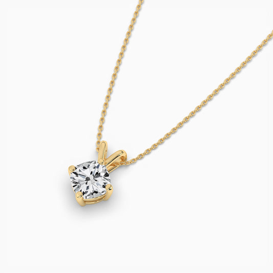 Cushion SOlitaire Necklace