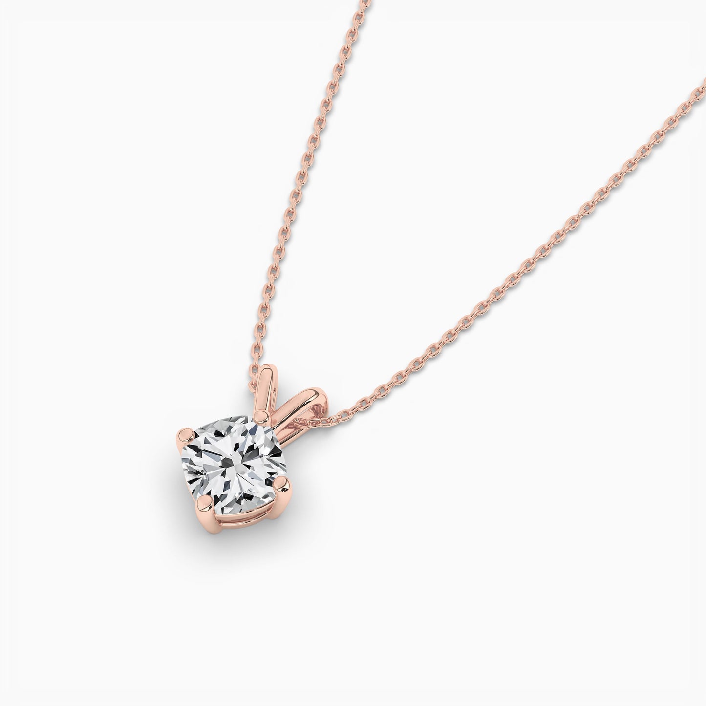Cushion SOlitaire Necklace
