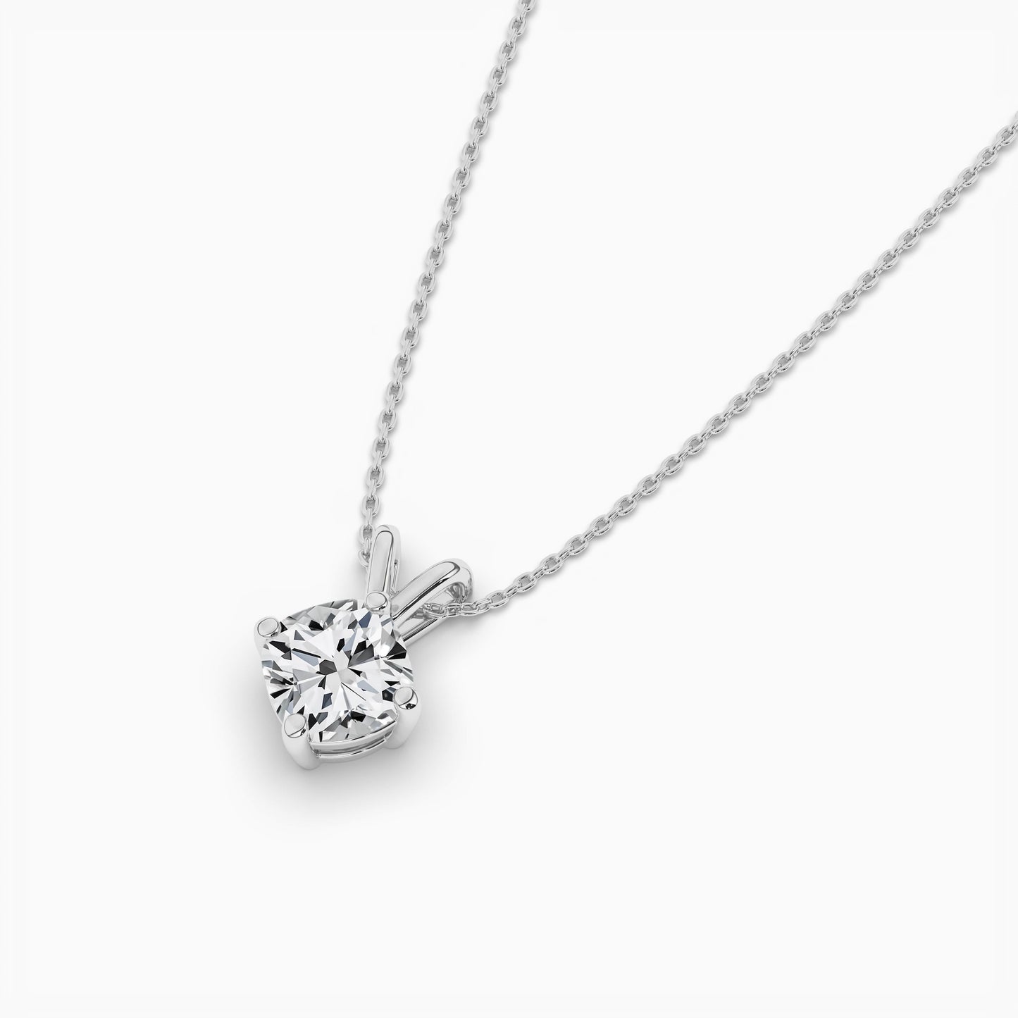 Cushion SOlitaire Necklace