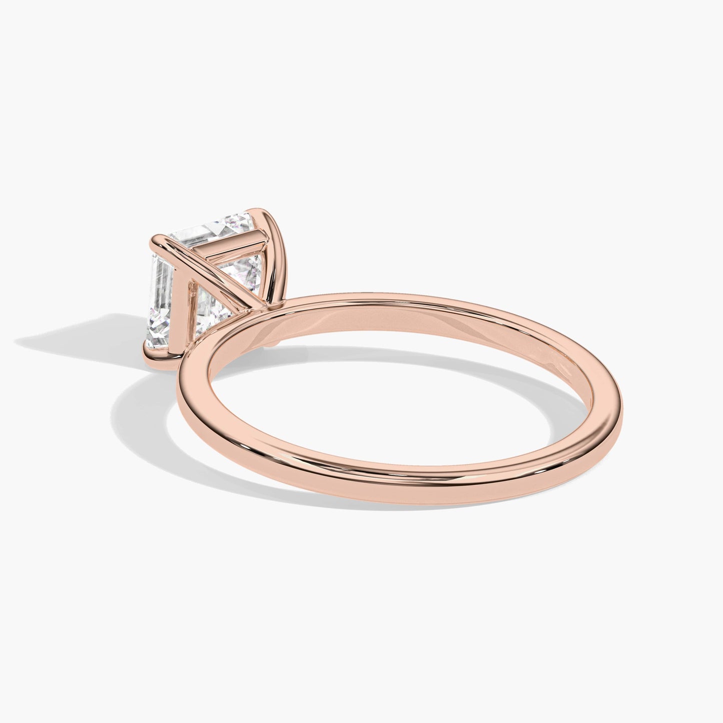 Asscher Diamond Solitaire Diamond Ring