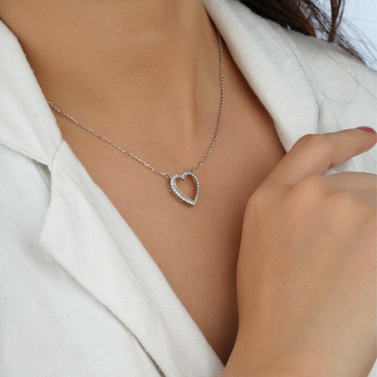 Best Heart Shaped Silver Necklace under 2000 India