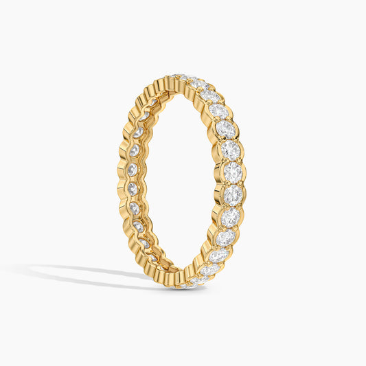 Diamond Eternity Band White Gold Plated