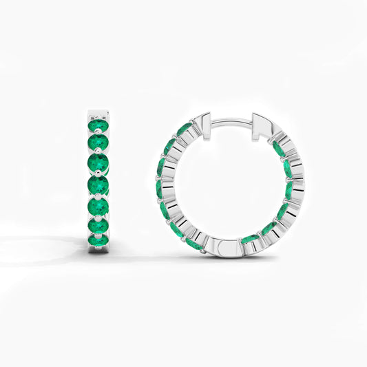 pure silver hoop earrings