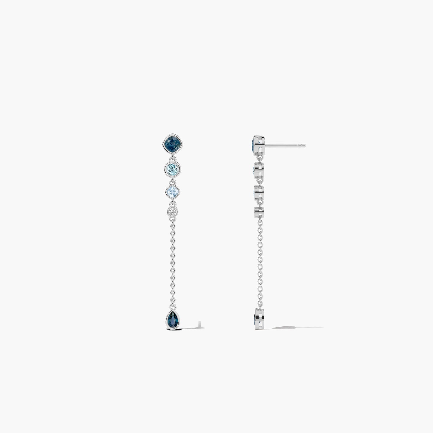 Silver Gemstone Earrings