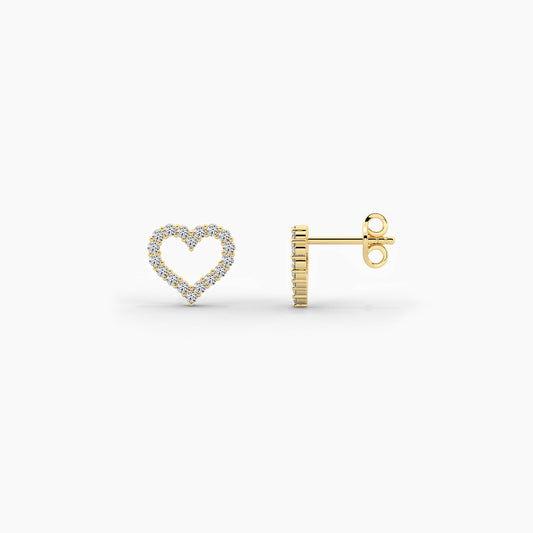 heart shaped stud earrings