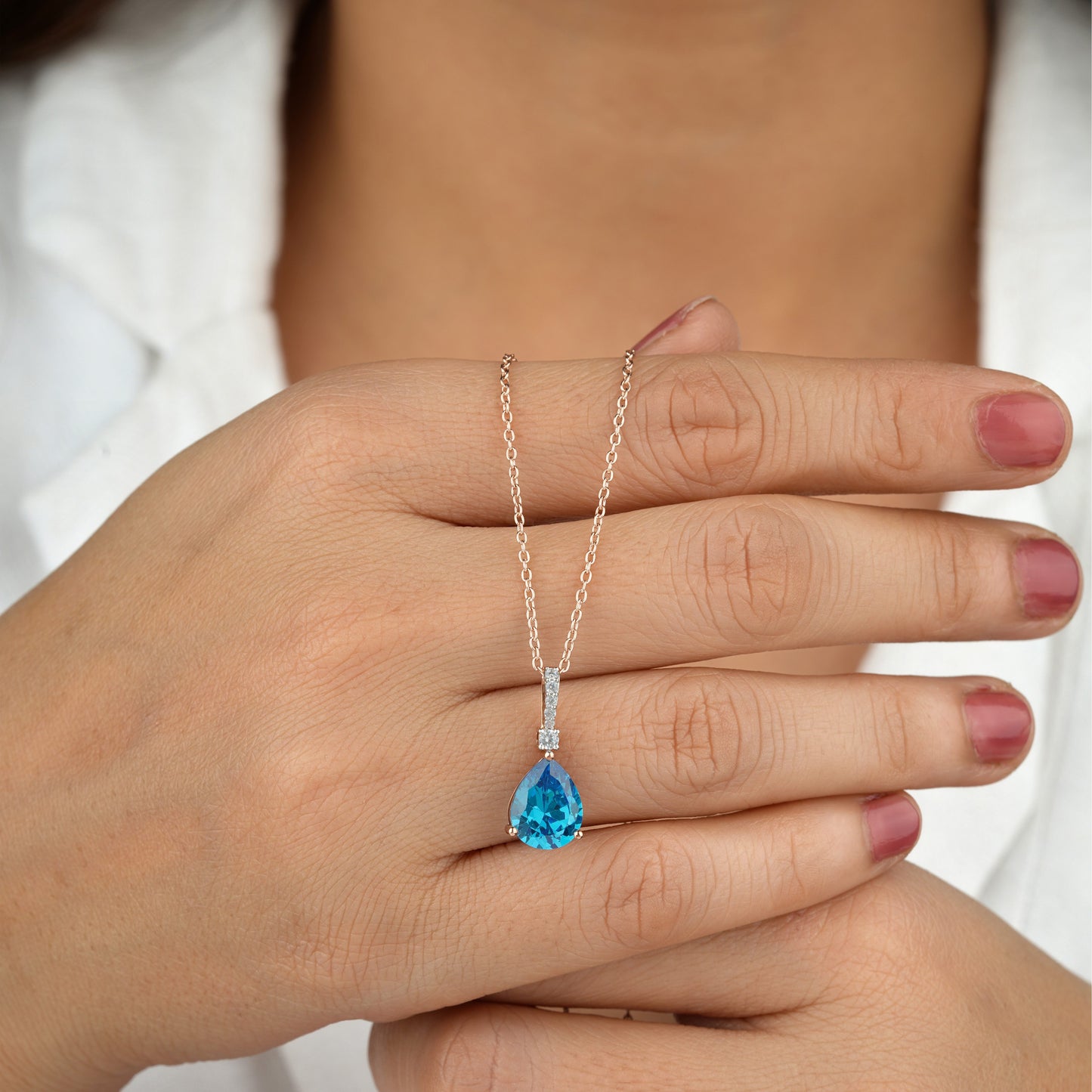 blue diamond necklace