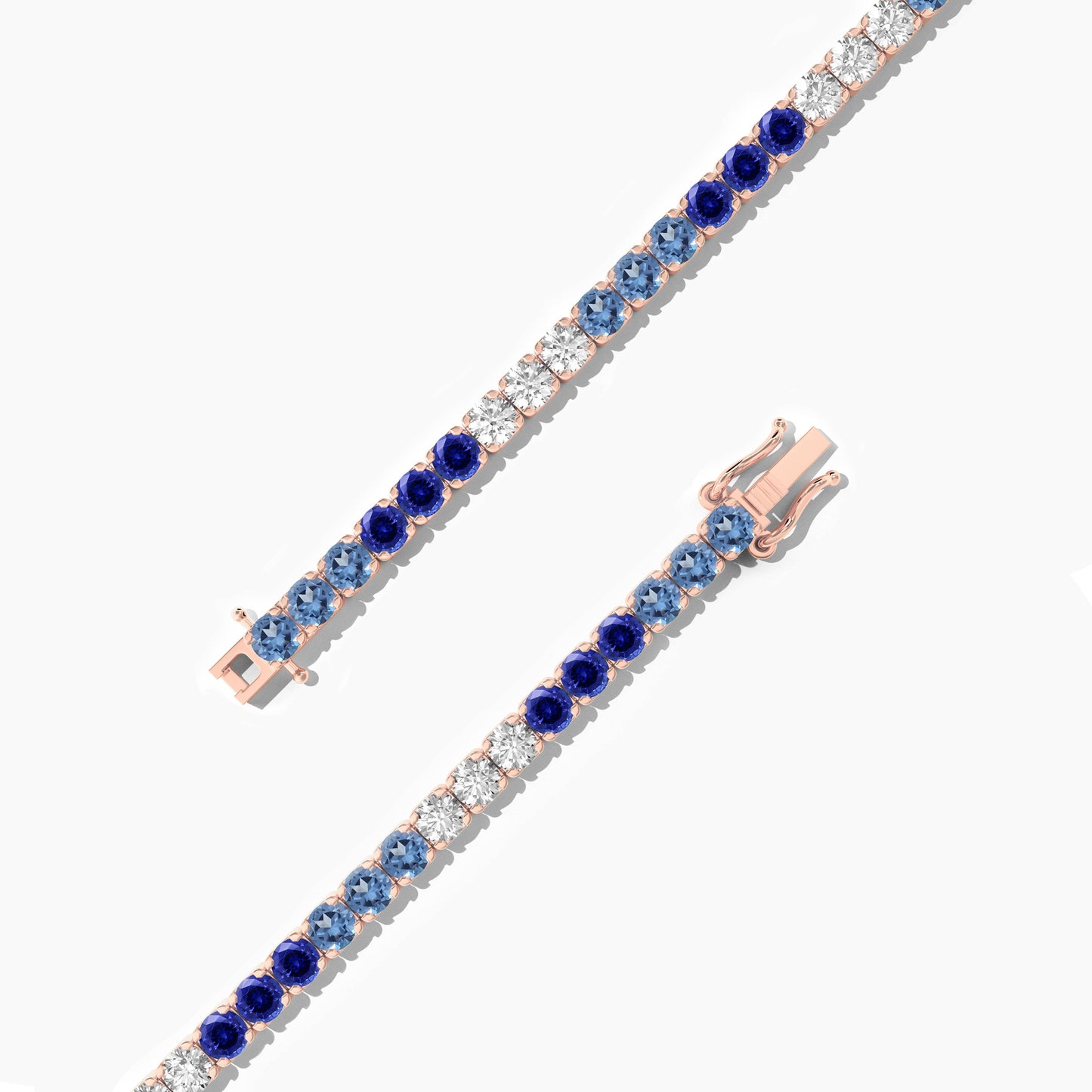 rose gold diamond eternity bracelet