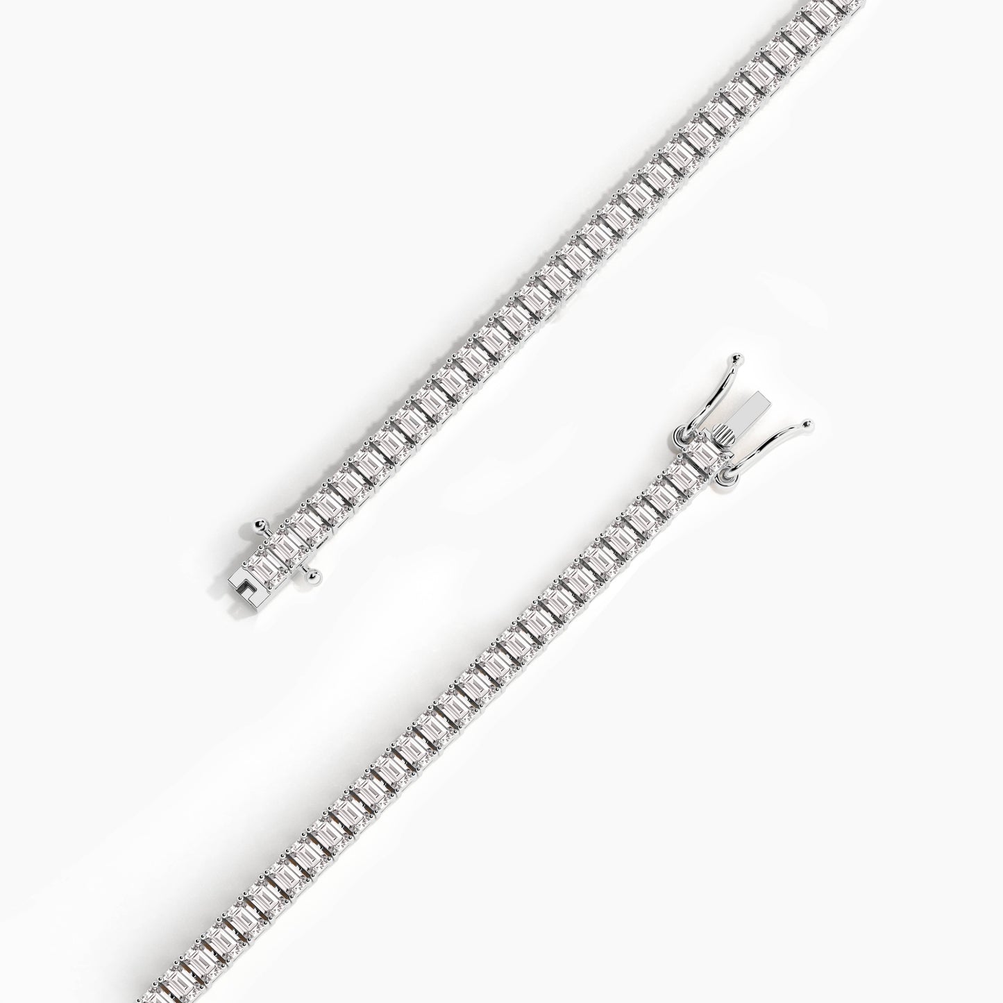 diamond emerald tennis bracelet white gold