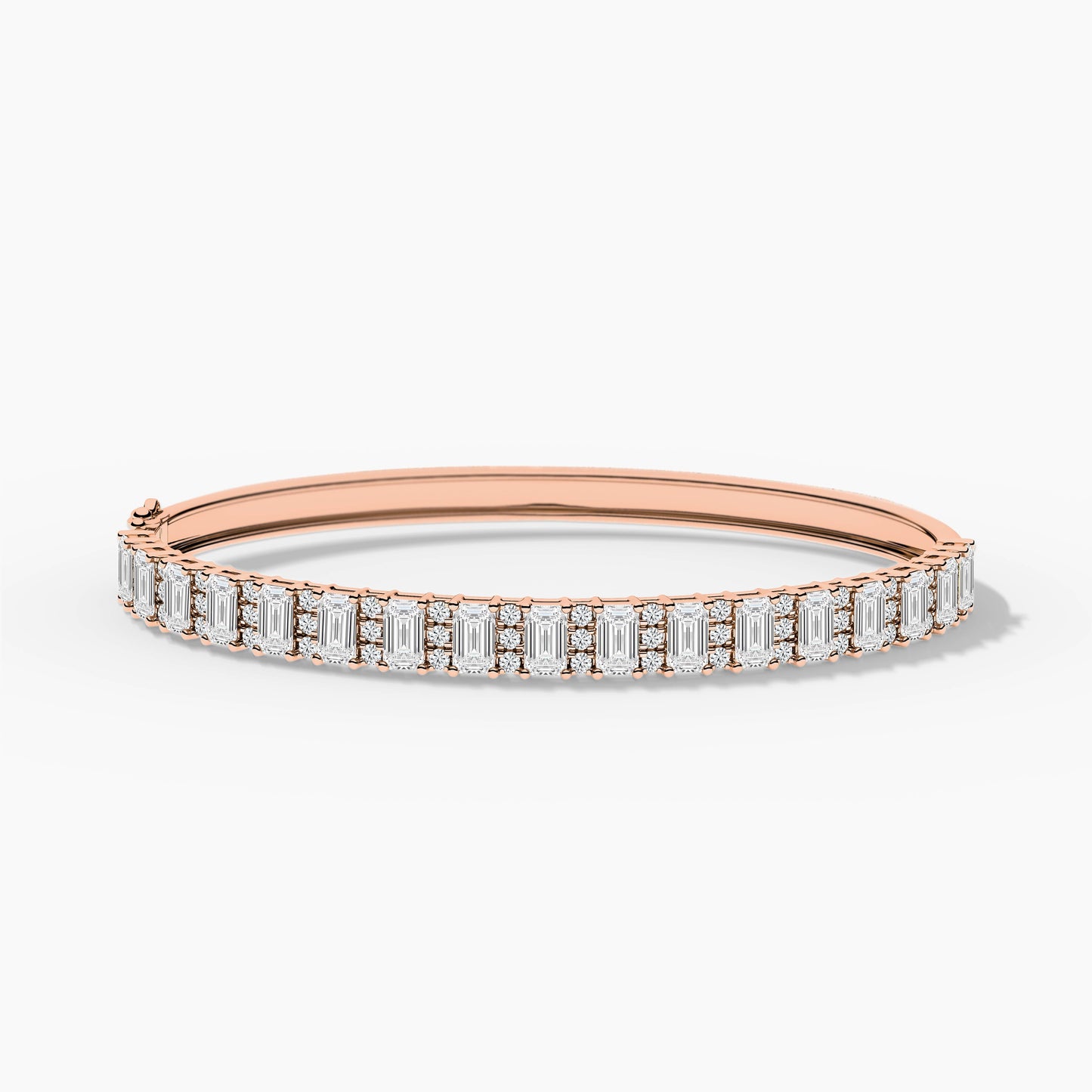 Simulated Diamond Bangle Bracelet Sterling Silver