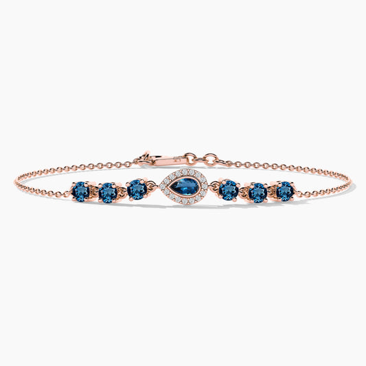 silver bracelet with blue stone