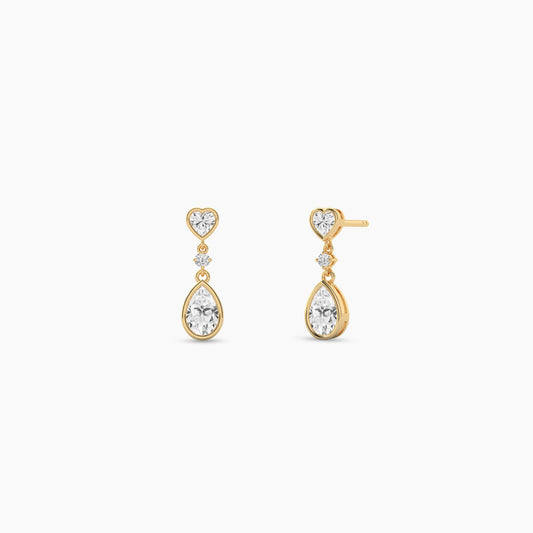 pure silver drop earrings