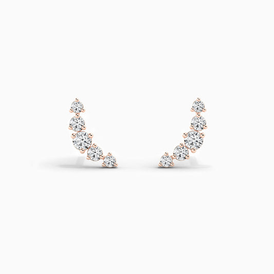 Ear Climber Earrings 925 Sterling Silver