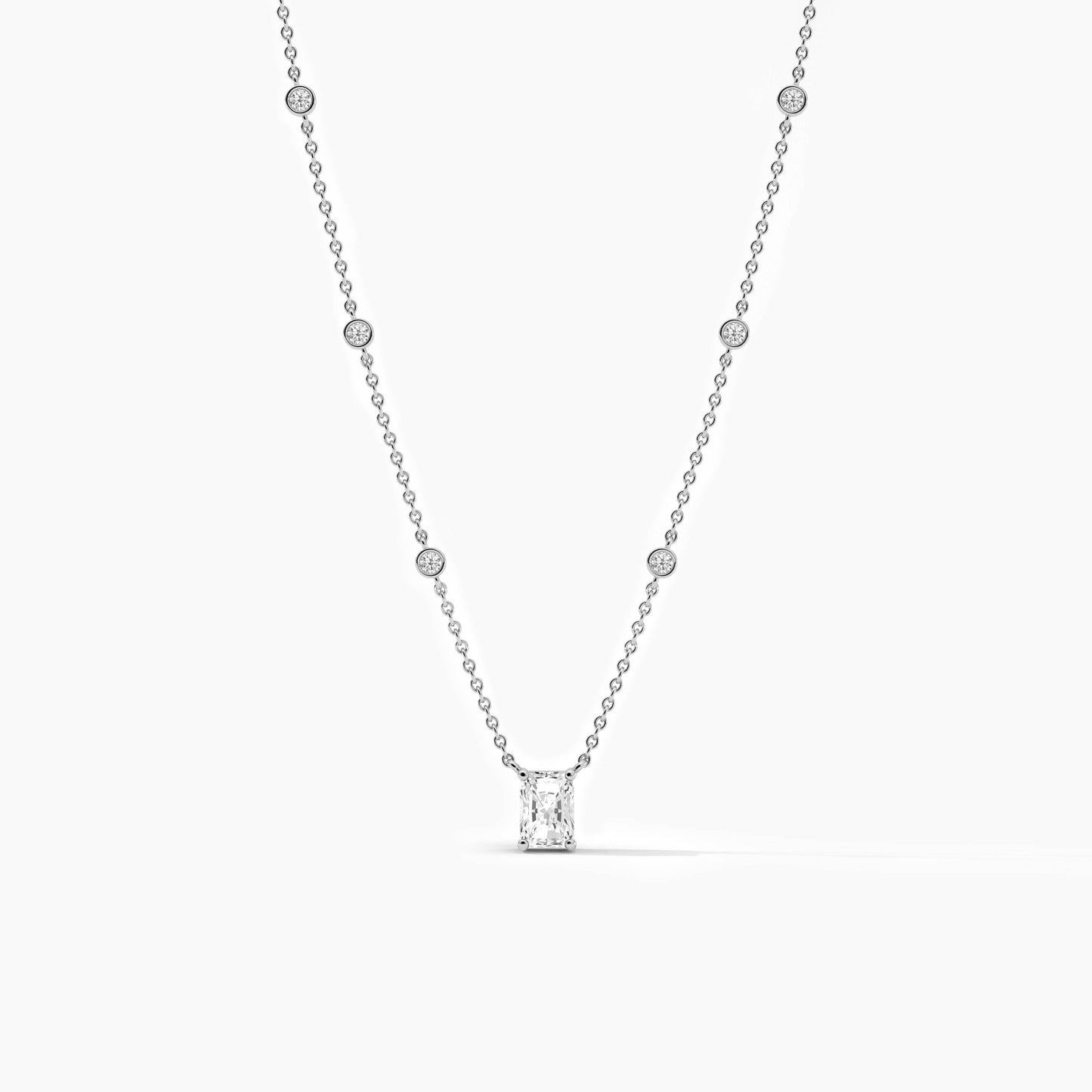 radiant artificial diamond necklace