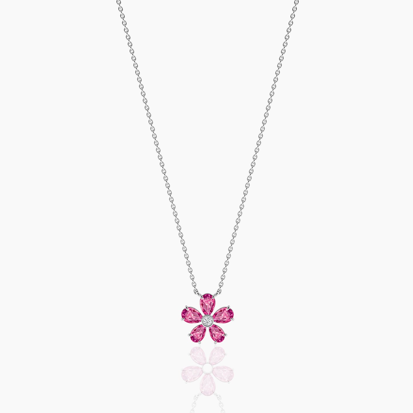 pink colour necklace