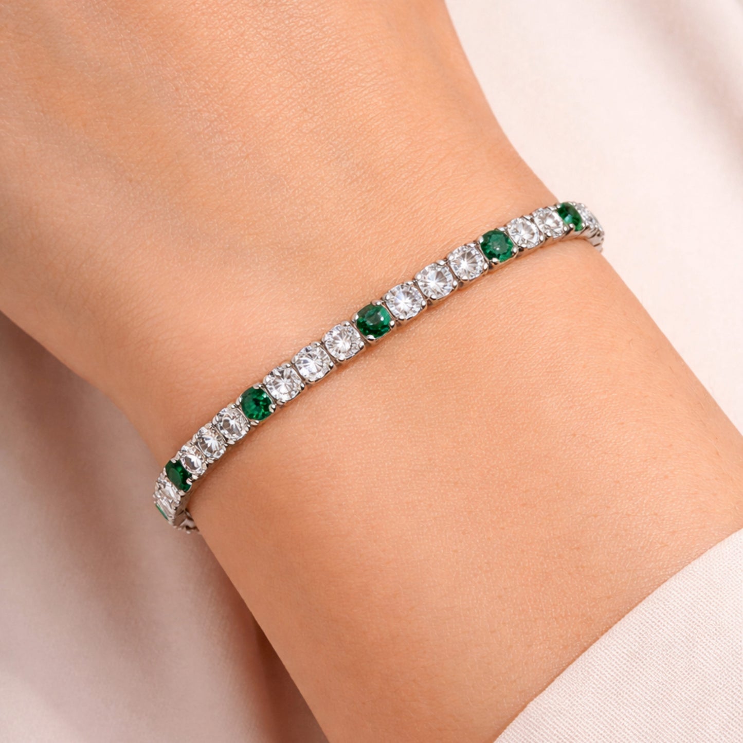 Emerald and Diamond Bracelets