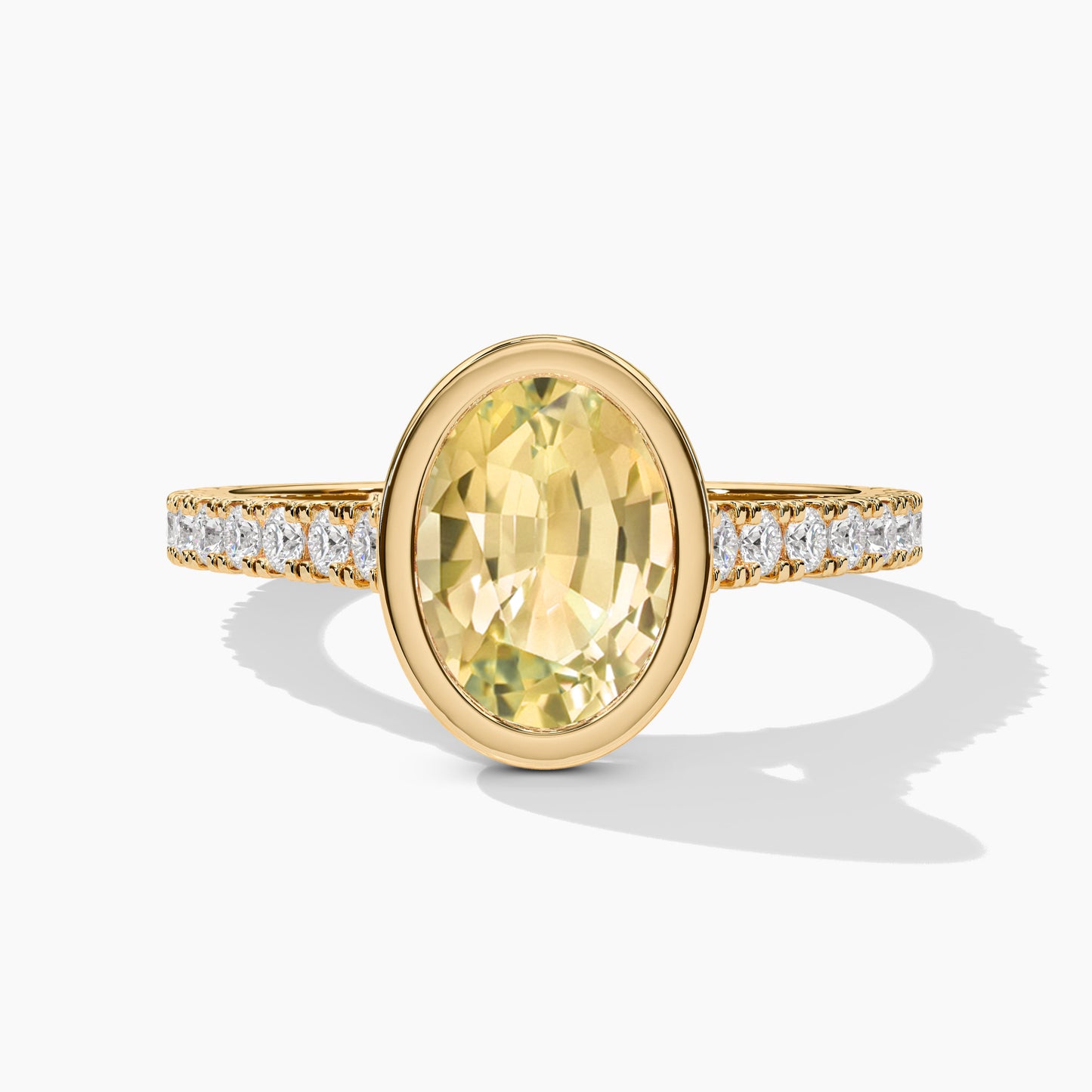 yellow diamond ring in silver