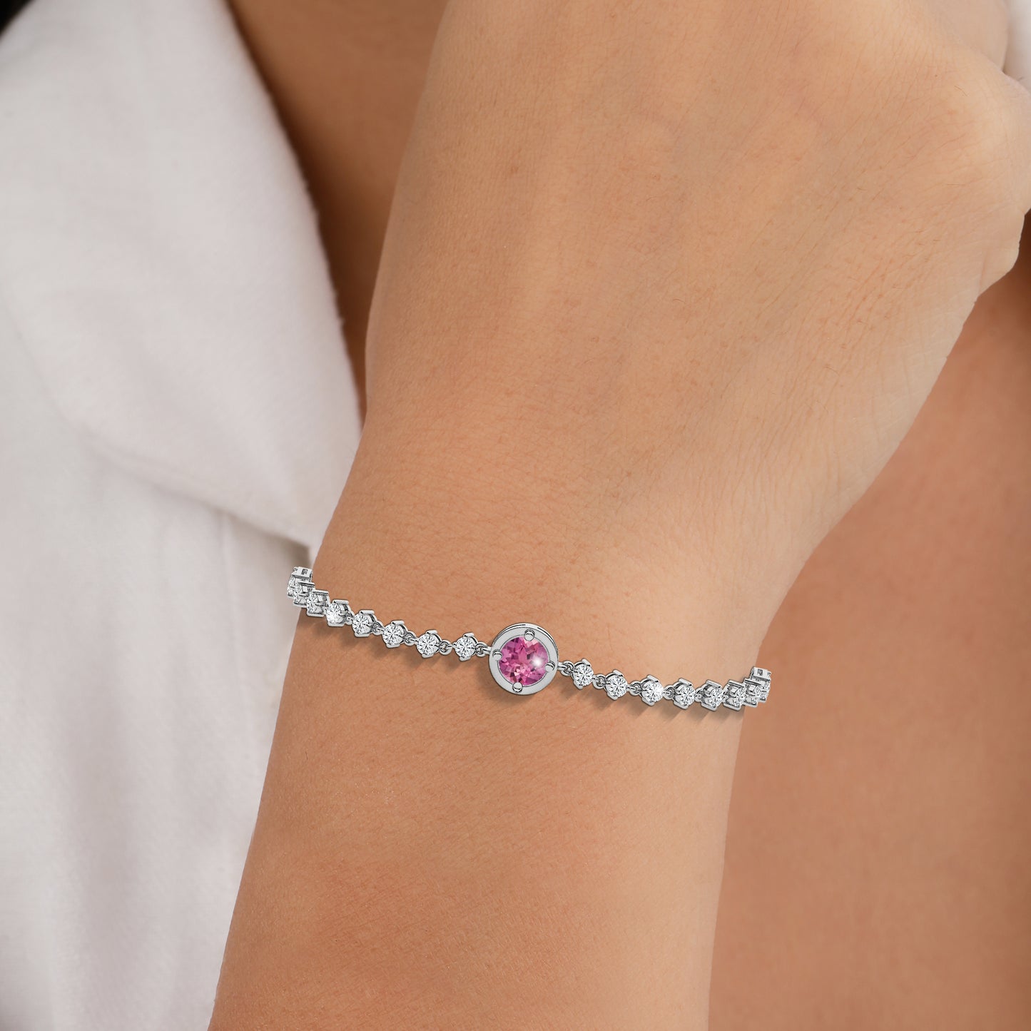 white metal silver bracelet