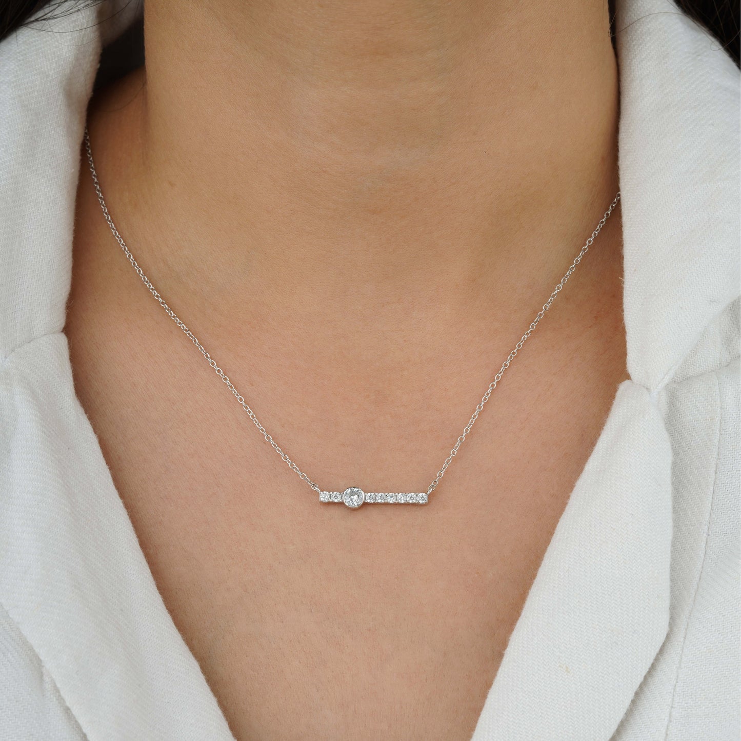modern diamond pendant