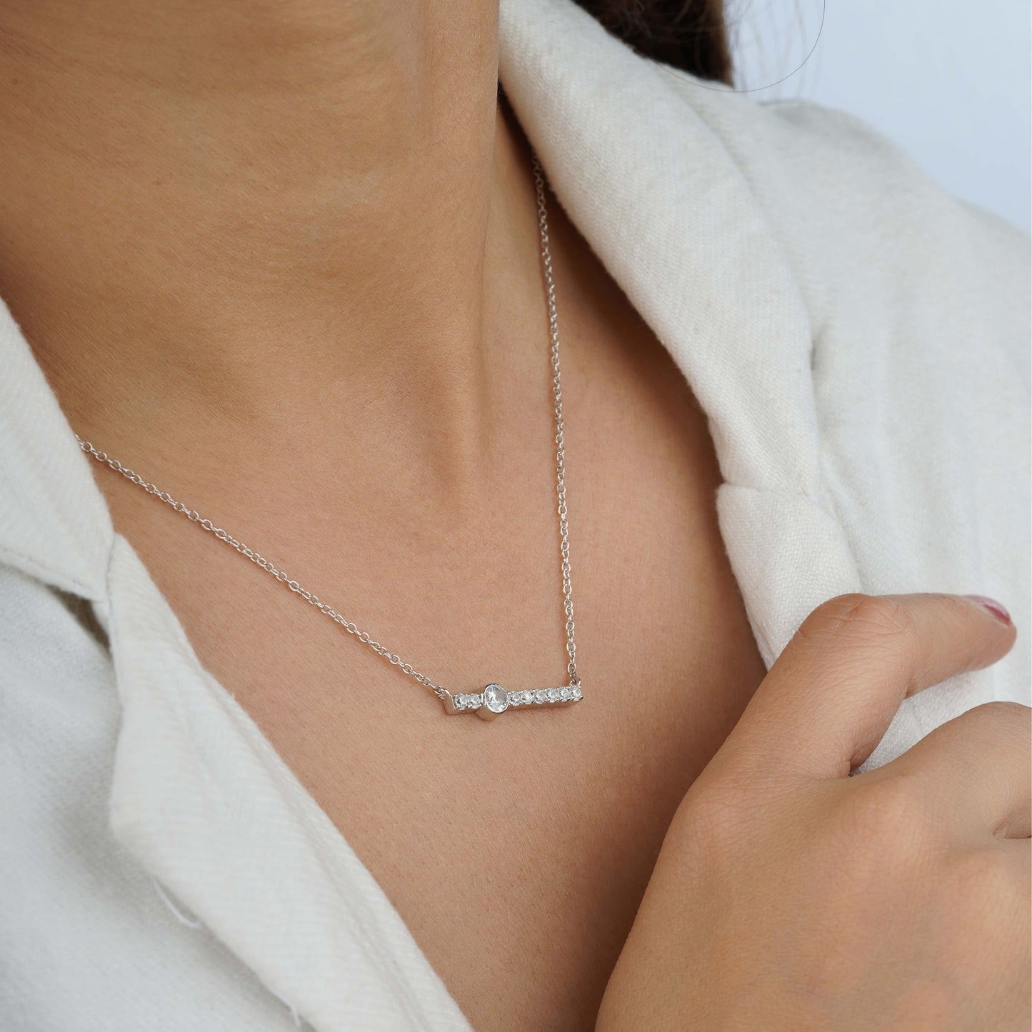 modern diamond pendant